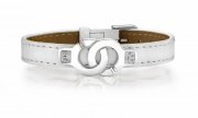 Cuffs of Love kožený náramok (XBC-02-W-Silver)